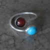 mood ring silver mood ring with turquoise stone