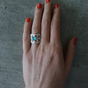 silver handmade mood ring