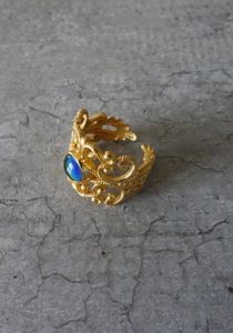 gold handmade mood ring