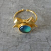 gold bow mood ring