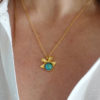 Color changing stone mood ring gold necklace Color changing stone mood ring gold necklace