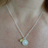 zodiac gemini necklace with raw citrin crystal