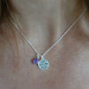 zodiac aquarius necklace with raw amethyst crystal