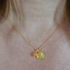 SITE 4 LEO zodiac leo necklace with raw carnelian crystal