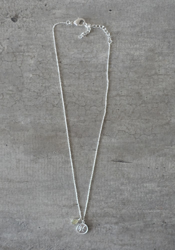 zodiac pisces necklace with raw labradorite crystal