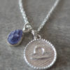 SITE 3 LIBRA zodiac libra necklace with raw lolite crystal