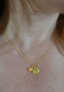 zodiac taurus necklace with raw rose quartz