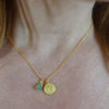 zodiac virgo necklace with raw green aventurine zodiac virgo necklace with raw green aventurine