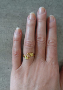 Gold handmade ring