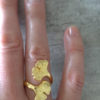 SITE GINKGO GOLD 3 Gold ginkgo ring