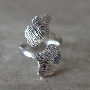 Silver Ginkgo ring