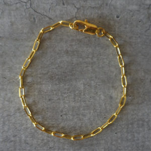 gold large links chain bracelet