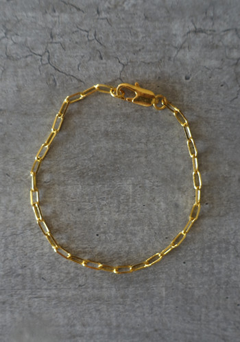 gold large links chain bracelet