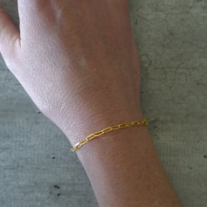 gold large links chain bracelet