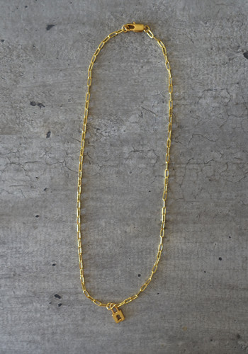 gold padlock and large links chain