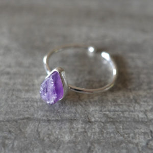 amethyst and silver ring