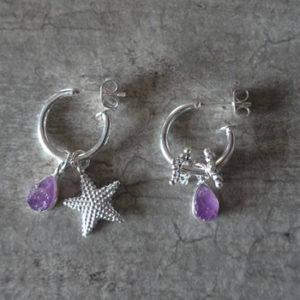 rough amethyst earrings