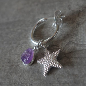 rough amethyst earrings