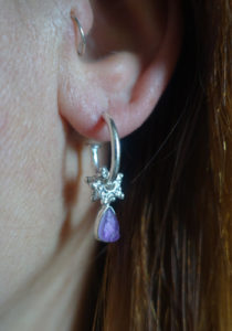 rough amethyst earrings
