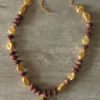 red jasper and gold necklace