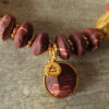red jasper and gold necklace