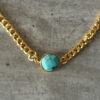 GOLD AND TURQUOISE CHUNCKY NECLACE 2