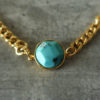 TURQUOISE AND GOLD CHUNCKY NECKLACE 3