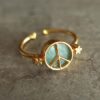 PEACE AND LOVE TURQUOISE RING 1