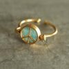 PEACE AND LOVE TURQUOISE RING 2