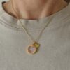 SITE GOLD HEART AND ROSE QUARTZ NECKLACE 4