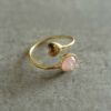 SITE GOLD HEART AND ROSE QUARTZ RING 2
