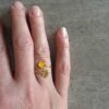 YELLOW AVENTURINE GOLD RING ETSY 3