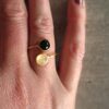 YIN YANG GOLD AND ONYX RING 2