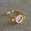 FOREVER ROSE QUARTZ FLAT RING 1