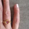 FOREVER ROSE QUARTZ FLAT RING 4