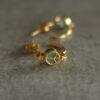 TURQUOISE AND GOLD EARRING PEACE AND LOVE TURQUOISE AND GOLD EARRING PEACE AND LOVE