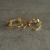 TURQUOISE AND GOLD EARRING PEACE AND LOVE TURQUOISE AND GOLD EARRING PEACE AND LOVE